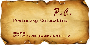 Povinszky Celesztina névjegykártya